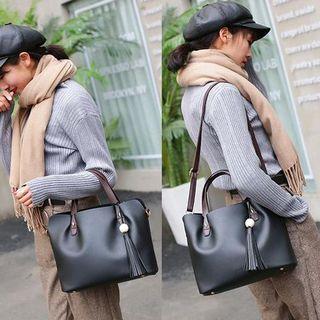 Set: Tassel Charm Handbag + Pouch