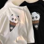 Cartoon Panda Print T-shirt