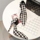 Plaid Fabric Pointed High-heel Pumps