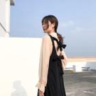 Tie-back Midi Jumper Dress Black - One Size