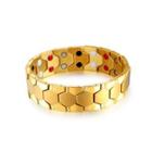 Fashion Domineering Plated Gold Geometric 316l Stainless Steel Bracelet Golden - One Size