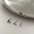 Set Of 5: Alloy Earring (various Designs) Set Of 5 - Silver - One Size