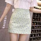 Floral Mini A-line Skirt