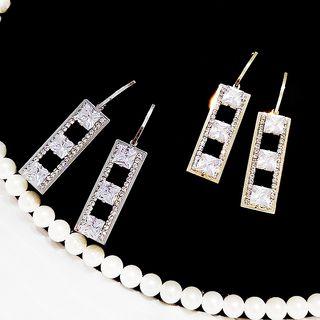 Rhinestone Bar Dangle Earring