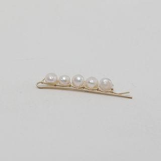 Faux-pearl Bobby Hair Pin Gold - One Size