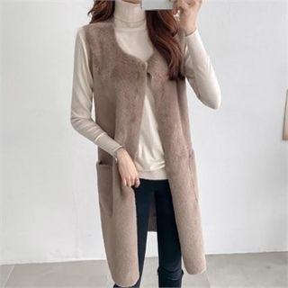 Contrast-panel Long Vest