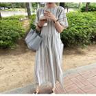 Pocket-side Stripe Long Dress