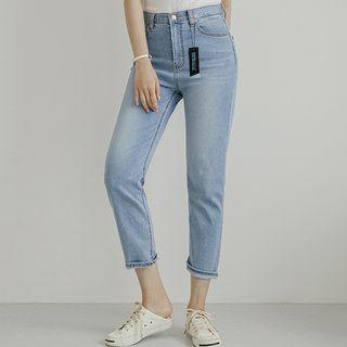 Washed Straight-cut Summer Jeans