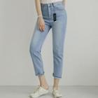 Washed Straight-cut Summer Jeans