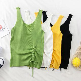 Drawstring Summer-knit Vest
