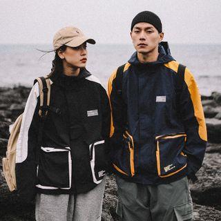 Couple Matching Hooded Paneled Jacket