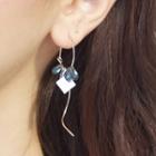 925 Sterling Silver Bead & Swirl Dangle Earring