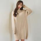 Crew-neck Cable-knit Dress