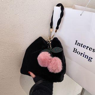 Set: Fluffy Hobo Bag + Pom Pom Charm