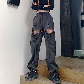 Detachable Harem Pants Black - One Size