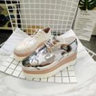 Star Applique Platform Lace Up Shoes