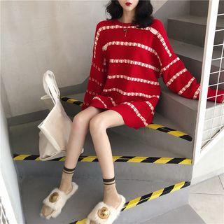 Oversize Striped Knit Sweater