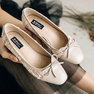Block Heel Tweed Pumps