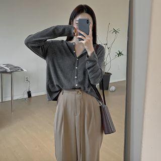 Plain Cardigan Top - One Size