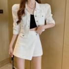 3/4-sleeve Shirt / A-line Skirt