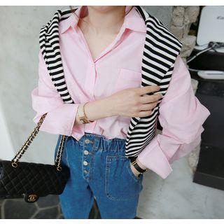 Round-hem Loose-fit Shirt