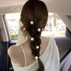 Set Of 5: Rose Hair Clip A3863 - Set Of 5 - White - One Size