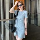 Slim-fit Drawstring Mini T-shirt Dress