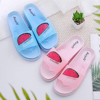 Watermelon Print Bathroom Slippers