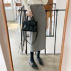 Herringbone H-line Long Skirt