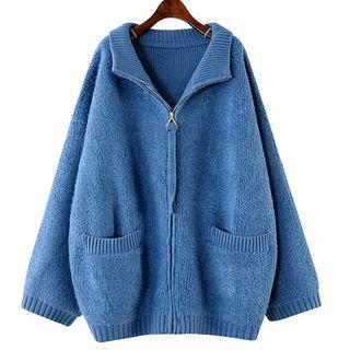 Couple Matching Knit Zip Jacket