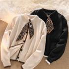 Long-sleeve Lace-up Cardigan