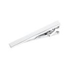 Simple Classic Geometric Rectangular Tie Clip Silver - One Size