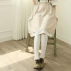 Lace Layered Check Skirt Beige - One Size