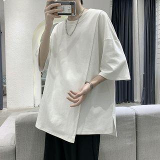 Asymmetric-hem Oversize Tee
