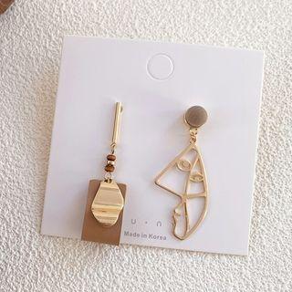 Asymmetric Dangle Earring 1 Pair - As Shown In Figure - One Size