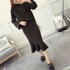 Set: Plain Sweater + Plain Mermaid Dress