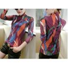 Print Long-sleeve Turtleneck T-shirt