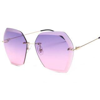 Rimless Oversized Sunglasses