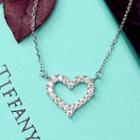 Imitation Diamond Heart Necklace As Shown In Figure - One Size