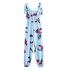 Cherry Print Spaghetti Strap Jumpsuit