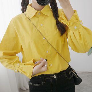 Bell-sleeve Long-sleeve Blouse
