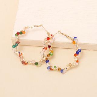 Gemstone Bracelet 1 Pair - Orange & Blue & Green - One Size