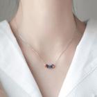 925 Sterling Silver Cube Pendant Necklace 925 Silver - As Shown In Figure - One Size