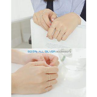 Set Of 5: Silver Ring