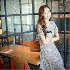 Tie-waist Floral Print Dress