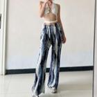 Curve Striped Wide-leg Pants