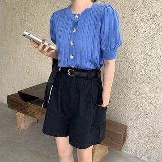 Knit Short-sleeve Top / Shorts