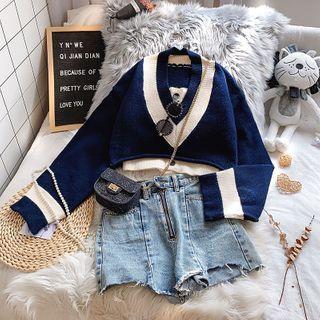 Set: Knit Tube Top + Cardigan
