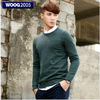 Embroidered Knit Pullover