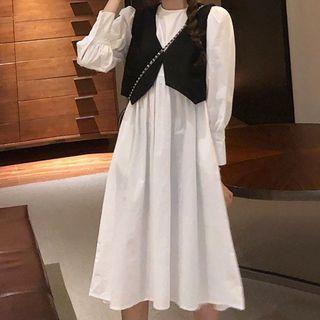 A-line Mini Dress / Cropped Vest